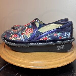 Alegria Women’s Shoes 36 Professional Comfort  DEB-306 Floral Nursing Clogs READ